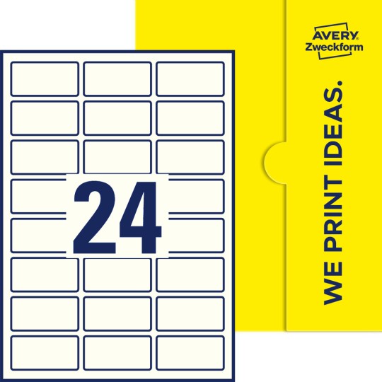 24 st. etiketter per ark.