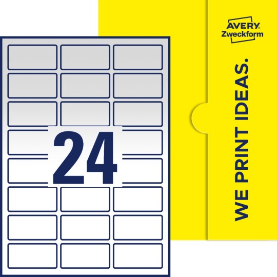 24 st. etiketter per ark.