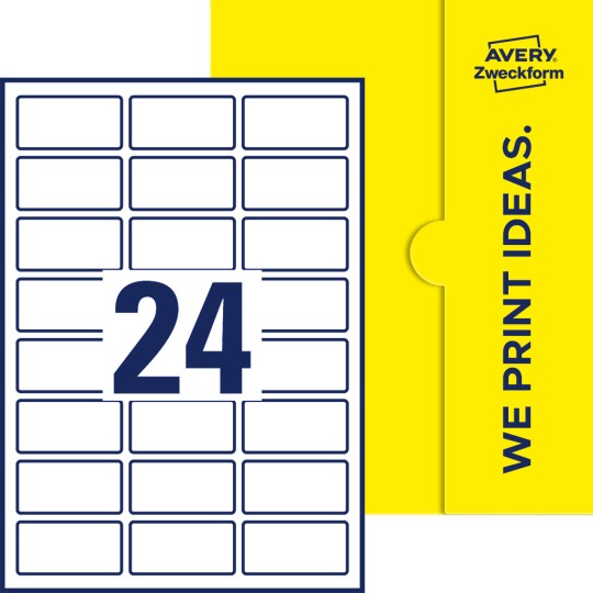 24 st. etiketter per ark.