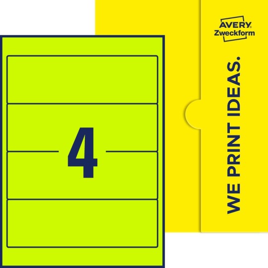 4 st. etiketter per ark.