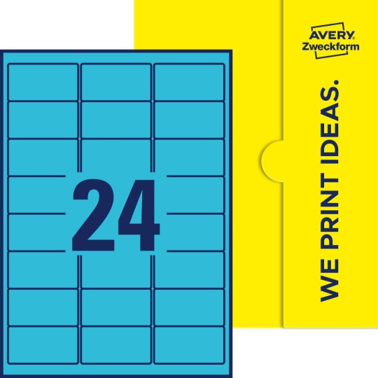 24 st. etiketter per ark.