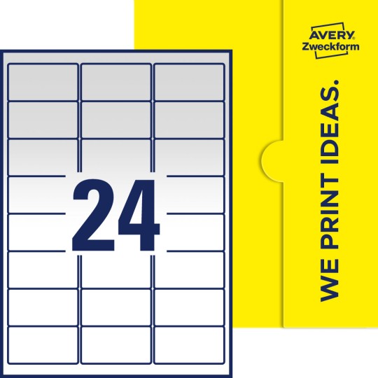 24 st. etiketter per ark.