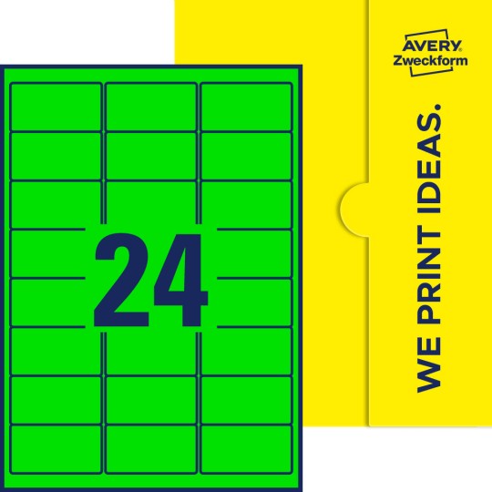 24 st. etiketter per ark.