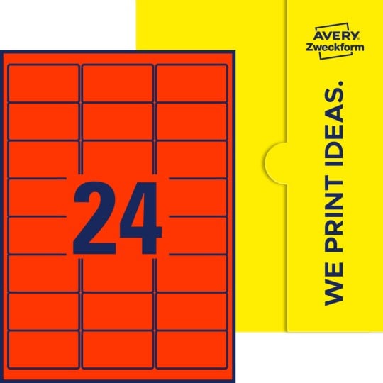 24 st. etiketter per ark.