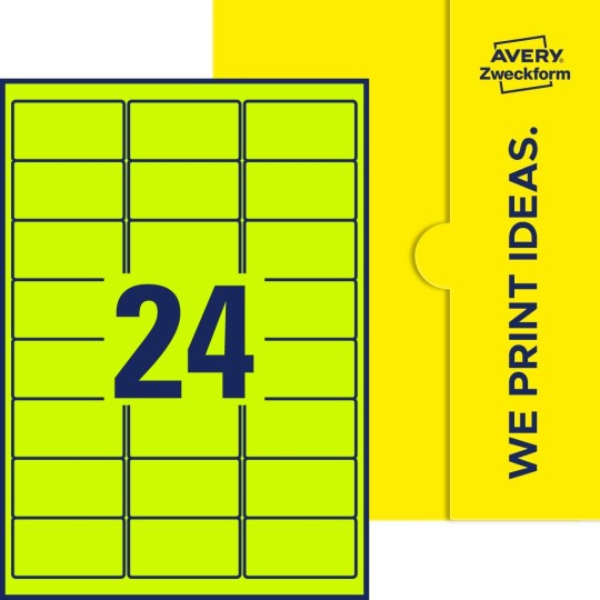 24 st. etiketter per ark.