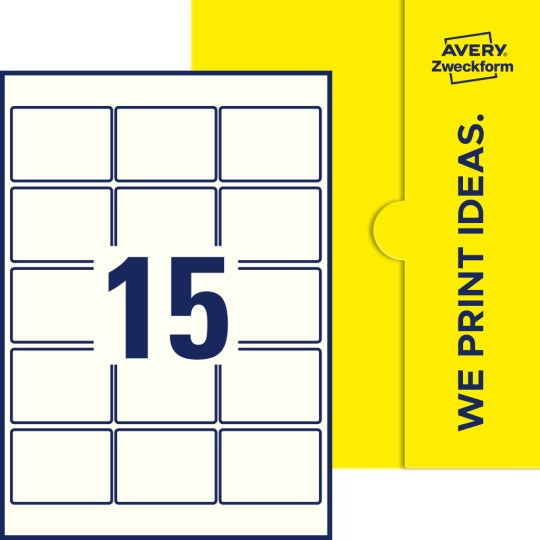 15 st. etiketter per ark.
