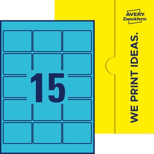 15 st. etiketter per ark.