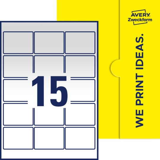 15 st. etiketter per ark.