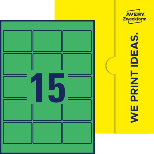 15 st. etiketter per ark.