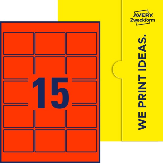 15 st. etiketter per ark.