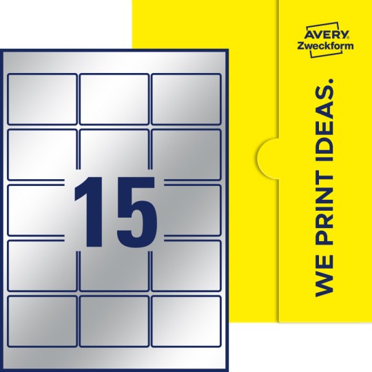 15 st. etiketter per ark.