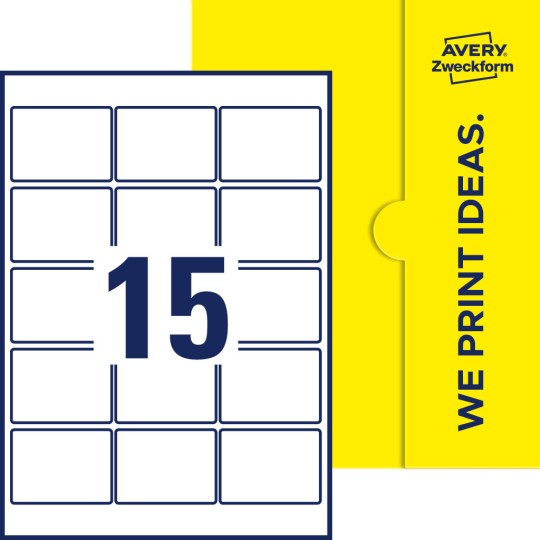 15 st. etiketter per ark.