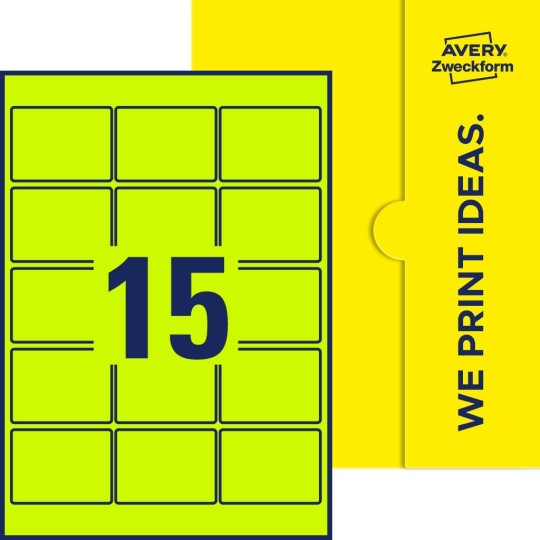 15 st. etiketter per ark.