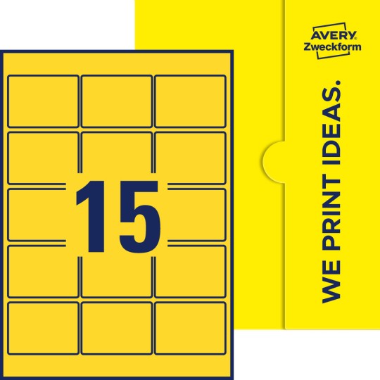15 st. etiketter per ark.