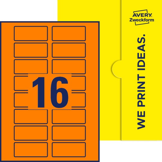 16 st. etiketter per ark.