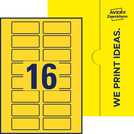 16 st. etiketter per ark.