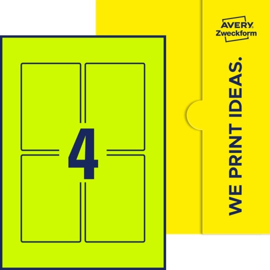 4 st. etiketter per ark.