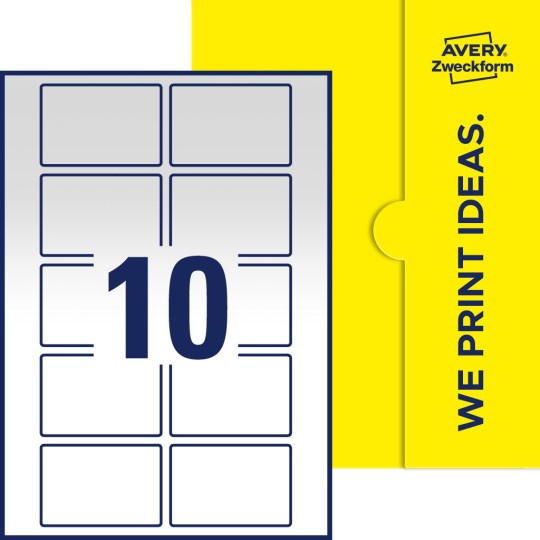 10 st. etiketter per ark.