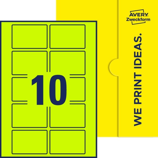 10 st. etiketter per ark.