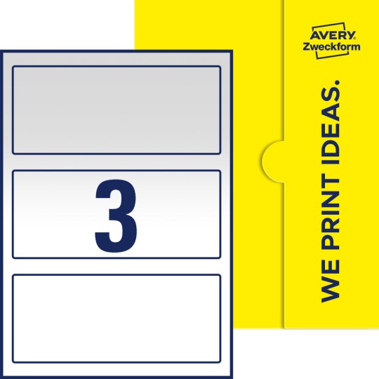 3 st. etiketter per ark.