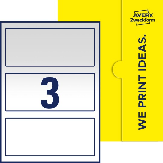 3 st. etiketter per ark.