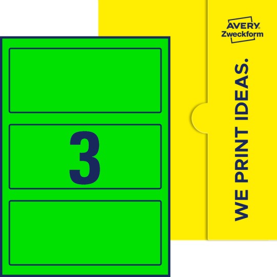 3 st. etiketter per ark.
