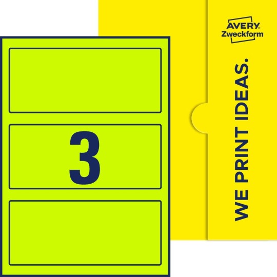 3 st. etiketter per ark.