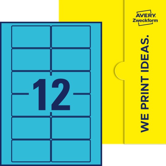 12 st. etiketter per ark.
