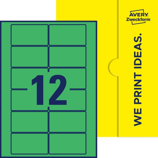 12 st. etiketter per ark.