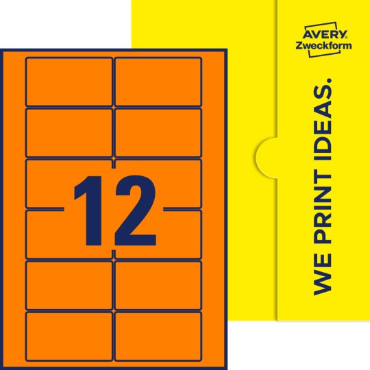 12 st. etiketter per ark.
