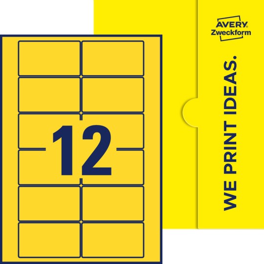 12 st. etiketter per ark.