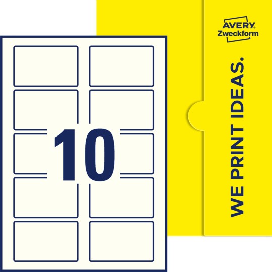 10 st. etiketter per ark.