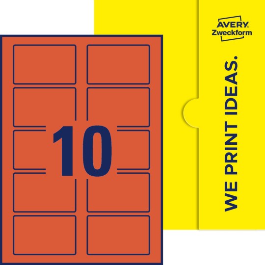 10 st. etiketter per ark.