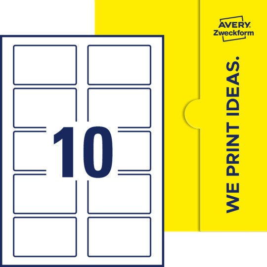 10 st. etiketter per ark.
