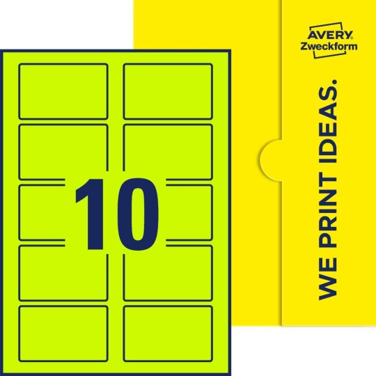10 st. etiketter per ark.