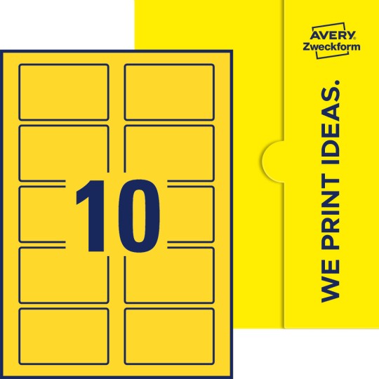 10 st. etiketter per ark.
