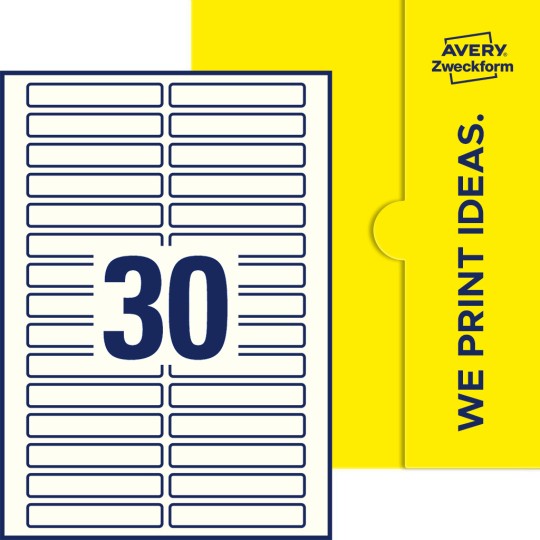 30 st. etiketter per ark.