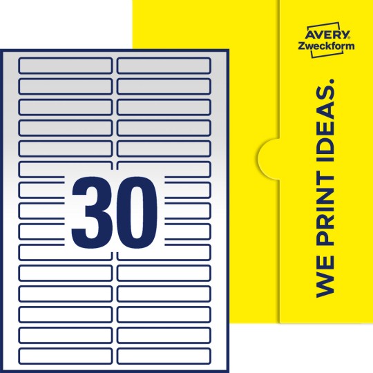 30 st. etiketter per ark.