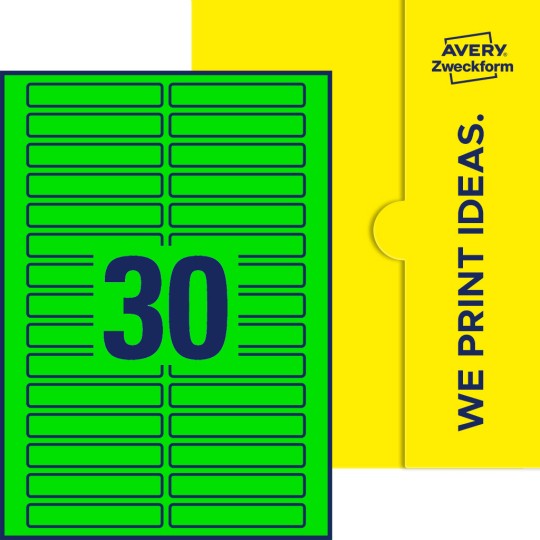 30 st. etiketter per ark.