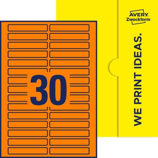 30 st. etiketter per ark.