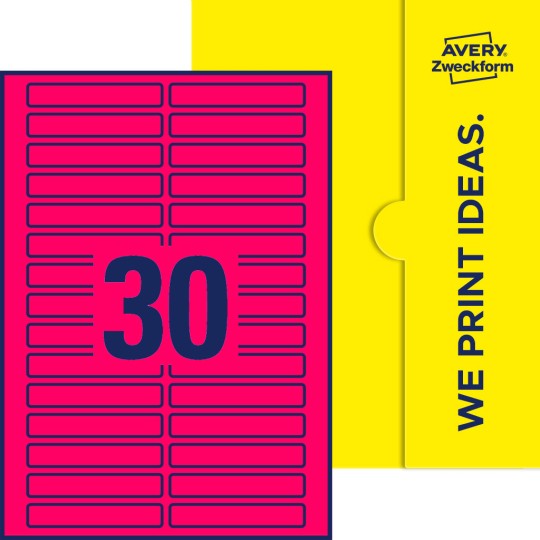 30 st. etiketter per ark.