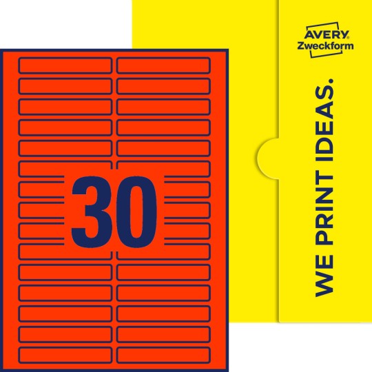 30 st. etiketter per ark.