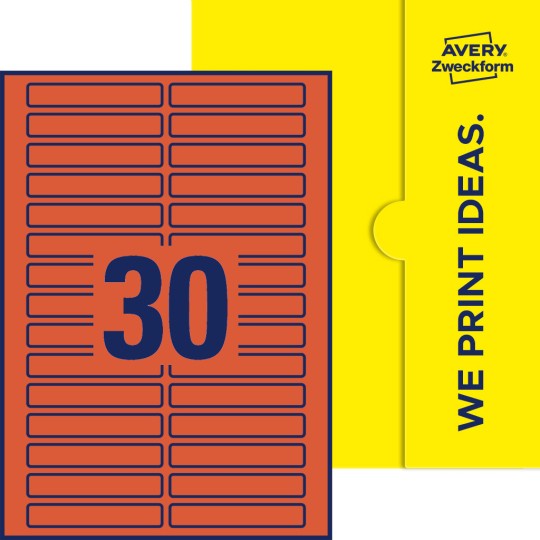 30 st. etiketter per ark.