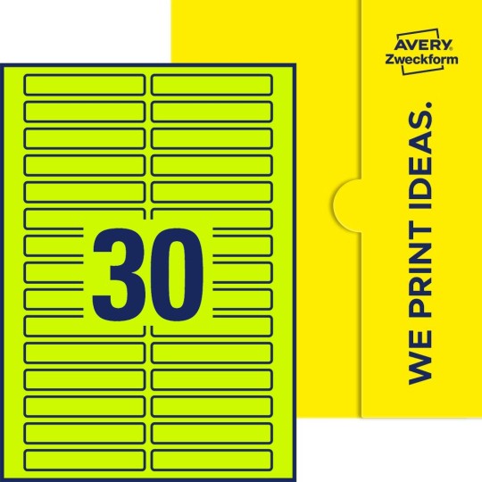 30 st. etiketter per ark.