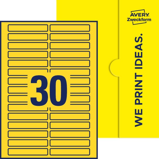 30 st. etiketter per ark.