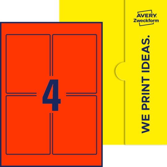 4 st. etiketter per ark.