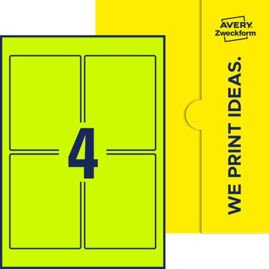 4 st. etiketter per ark.