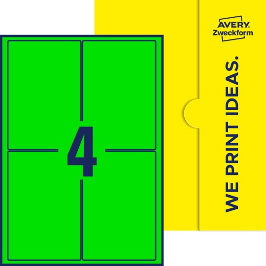 4 st. etiketter per ark.
