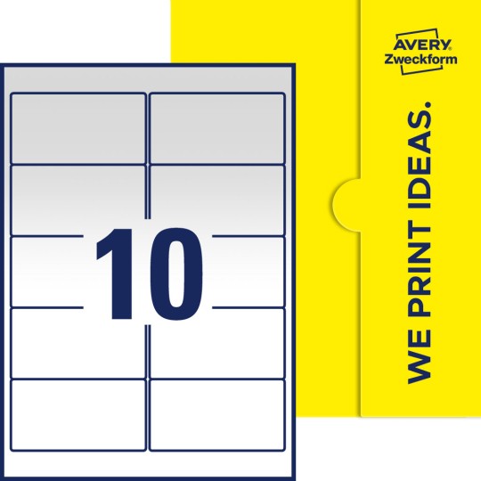 10 st. etiketter per ark.