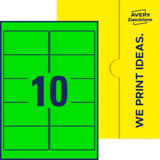 10 st. etiketter per ark.